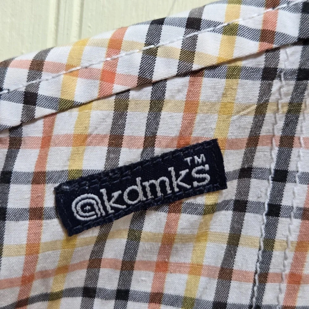 Akademiks Shirt Mens XL Multicolor‎ Plaid Short Sleeve Button Up Cotton Casual